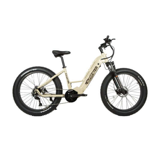 FAT-HD electric bike EUNORAU HUNTER X7 side view with fat tires for rugged terrain and adventure.
